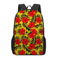Hawaiian Hibiscus Flowers Pattern Print 17 Inch Backpack
