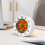 Hawaiian Hibiscus Flowers Pattern Print Alarm Clock