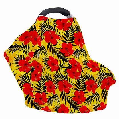 Hawaiian Hibiscus Flowers Pattern Print Baby Seat Cover