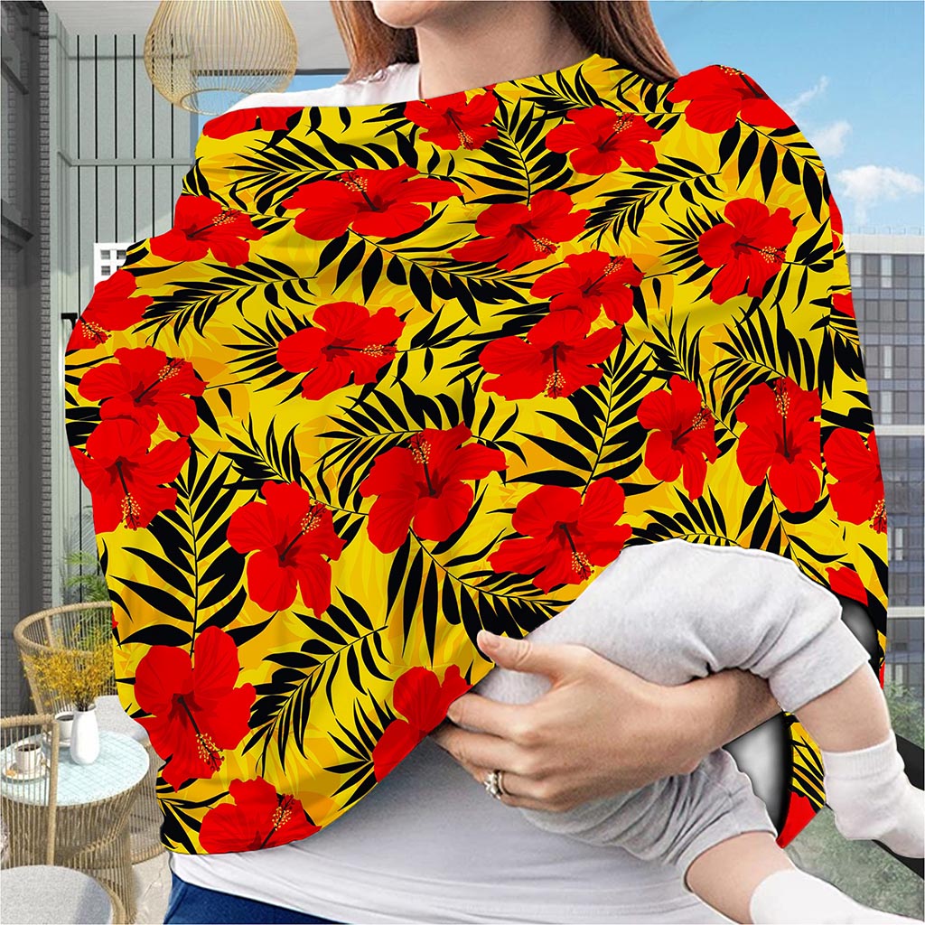 Hawaiian Hibiscus Flowers Pattern Print Baby Seat Cover