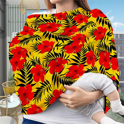 Hawaiian Hibiscus Flowers Pattern Print Baby Seat Cover