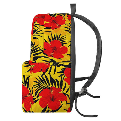 Hawaiian Hibiscus Flowers Pattern Print Backpack