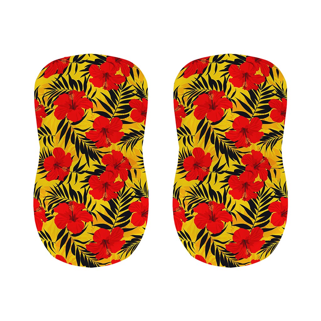 Hawaiian Hibiscus Flowers Pattern Print Bar Stool Covers