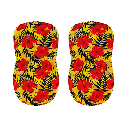 Hawaiian Hibiscus Flowers Pattern Print Bar Stool Covers