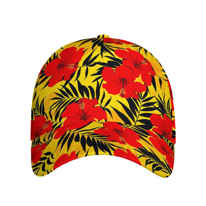 Hawaiian Hibiscus Flowers Pattern Print Baseball Cap