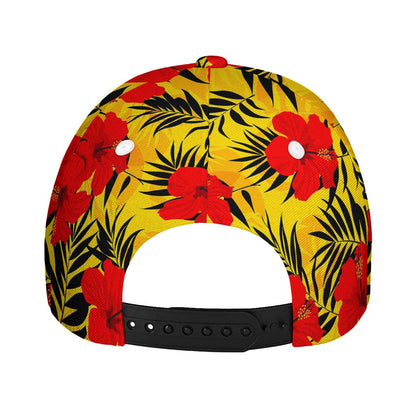 Hawaiian Hibiscus Flowers Pattern Print Baseball Cap