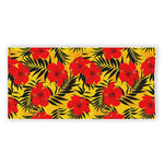 Hawaiian Hibiscus Flowers Pattern Print Beach Towel