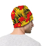 Hawaiian Hibiscus Flowers Pattern Print Beanie