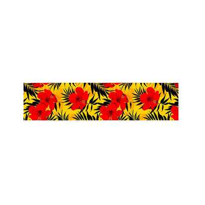 Hawaiian Hibiscus Flowers Pattern Print Bed Runner