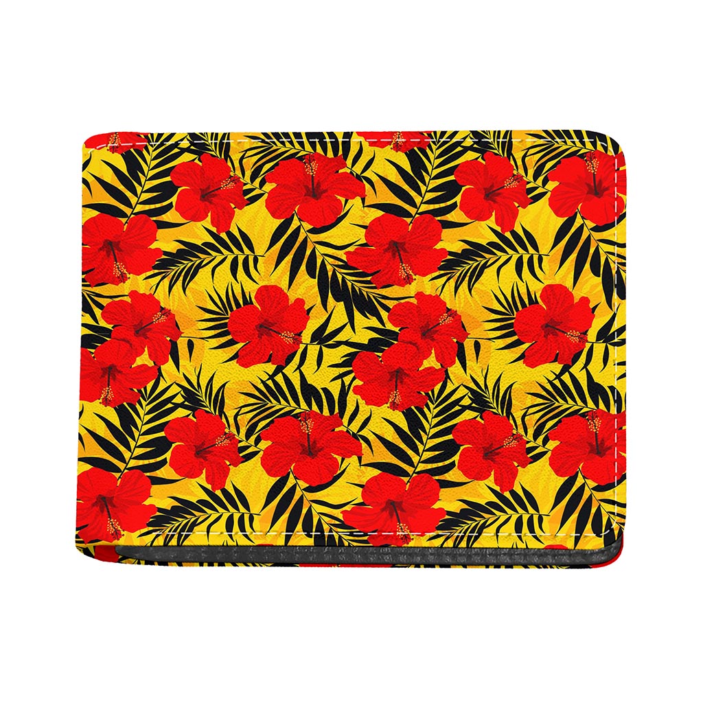 Hawaiian Hibiscus Flowers Pattern Print Bifold Wallet