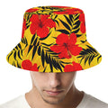 Hawaiian Hibiscus Flowers Pattern Print Bucket Hat