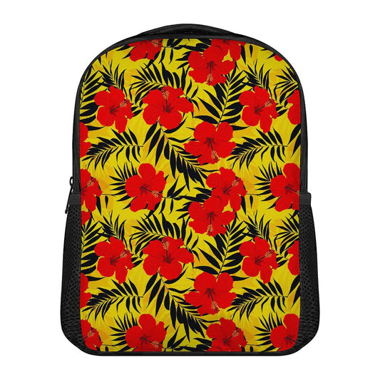 Hawaiian Hibiscus Flowers Pattern Print Casual Backpack