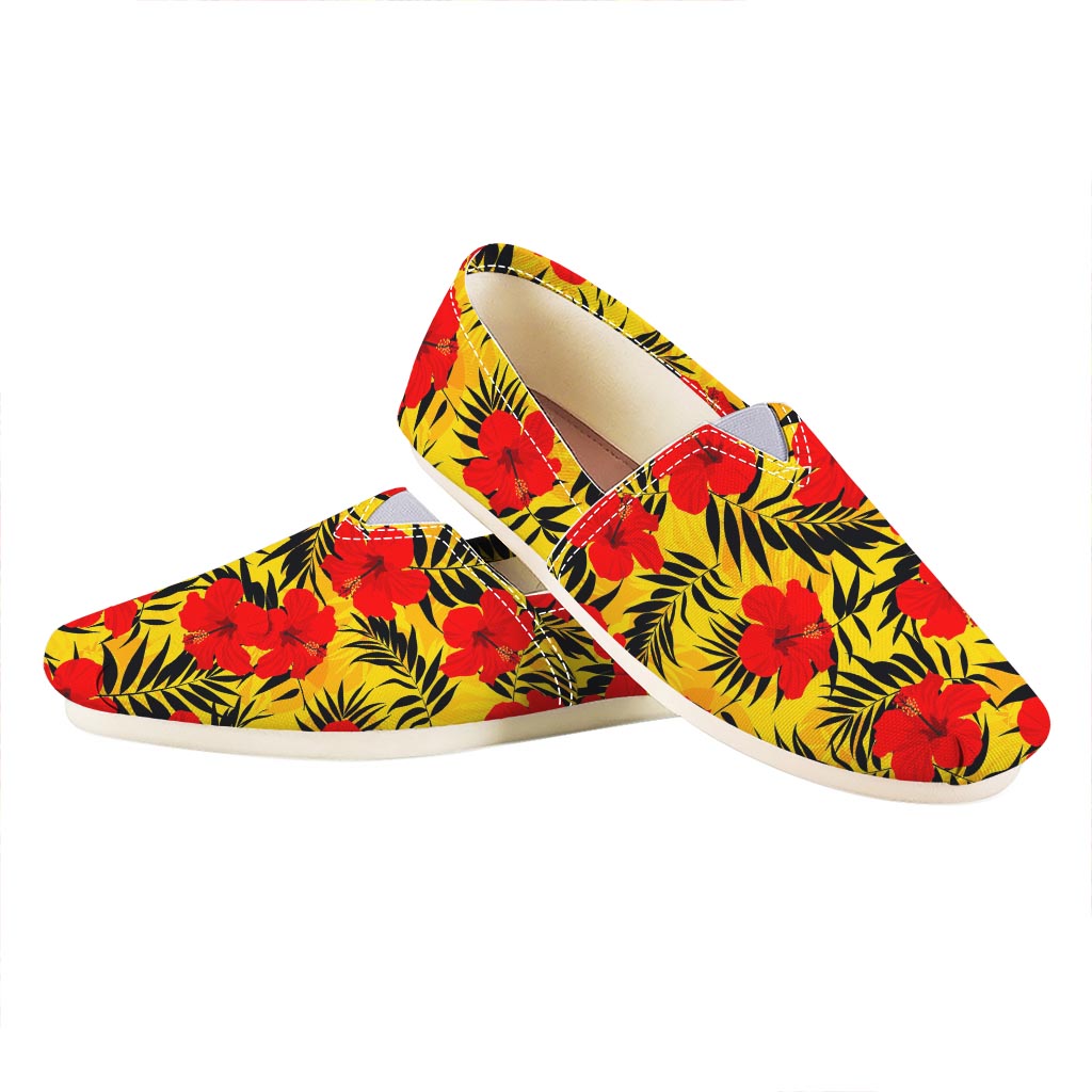 Hawaiian Hibiscus Flowers Pattern Print Casual Shoes