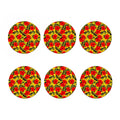 Hawaiian Hibiscus Flowers Pattern Print Coaster Set