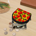 Hawaiian Hibiscus Flowers Pattern Print Coin Purse