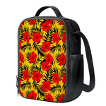 Hawaiian Hibiscus Flowers Pattern Print Crossbody Lunch Bag