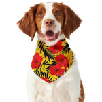 Hawaiian Hibiscus Flowers Pattern Print Dog Bandana