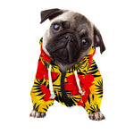 Hawaiian Hibiscus Flowers Pattern Print Dog Zip Up Hoodie