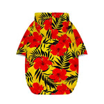 Hawaiian Hibiscus Flowers Pattern Print Dog Zip Up Hoodie