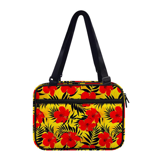 Hawaiian Hibiscus Flowers Pattern Print Double Strap Bible Bag