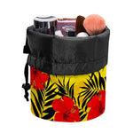 Hawaiian Hibiscus Flowers Pattern Print Drawstring Makeup Bag