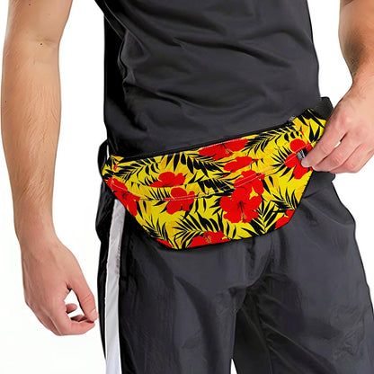 Hawaiian Hibiscus Flowers Pattern Print Fanny Pack