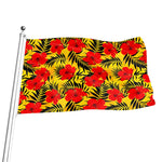 Hawaiian Hibiscus Flowers Pattern Print Flag