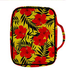 Hawaiian Hibiscus Flowers Pattern Print Front Pocket Bible Bag