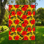 Hawaiian Hibiscus Flowers Pattern Print Garden Flag
