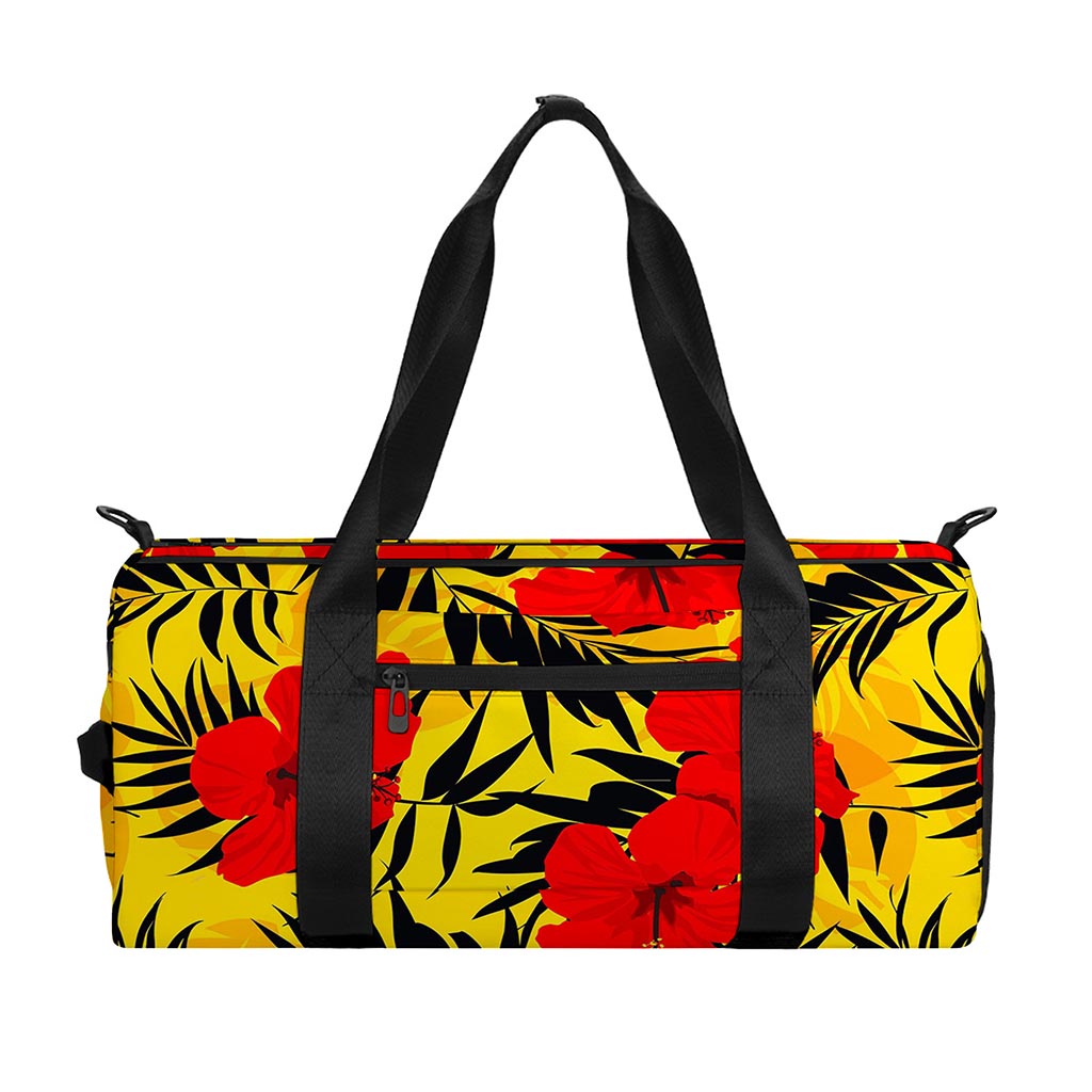 Hawaiian Hibiscus Flowers Pattern Print Gym Bag