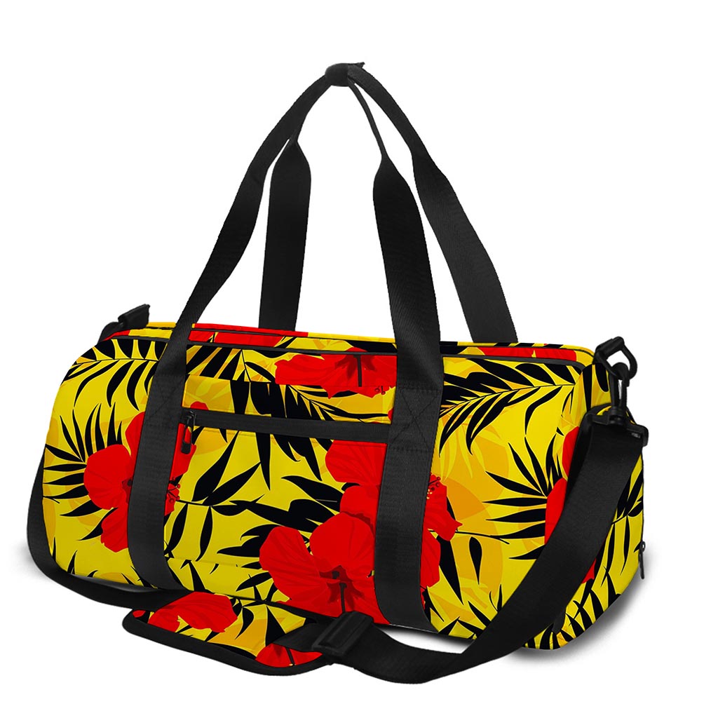 Hawaiian Hibiscus Flowers Pattern Print Gym Bag