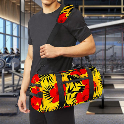 Hawaiian Hibiscus Flowers Pattern Print Gym Bag