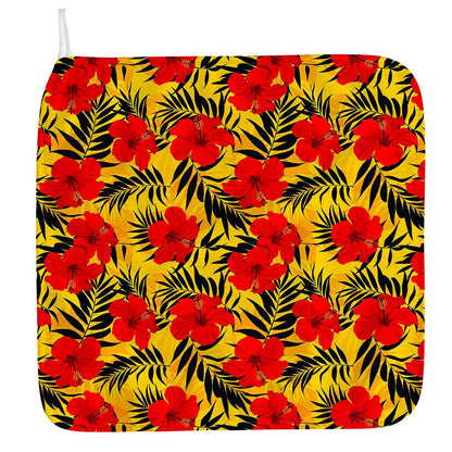Hawaiian Hibiscus Flowers Pattern Print Hand Towel
