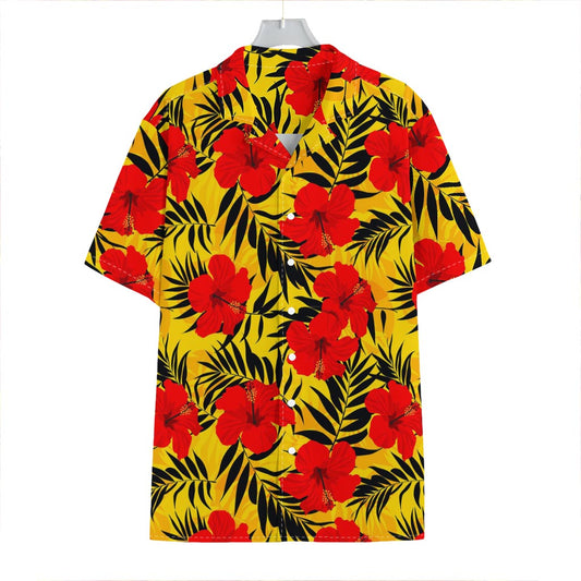 Hawaiian Hibiscus Flowers Pattern Print Hawaiian Shirt