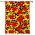 Hawaiian Hibiscus Flowers Pattern Print House Flag