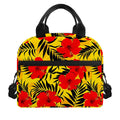Hawaiian Hibiscus Flowers Pattern Print Insulated Lunch Bag