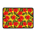 Hawaiian Hibiscus Flowers Pattern Print Kitchen Mat
