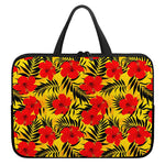 Hawaiian Hibiscus Flowers Pattern Print Laptop Sleeve With Handle