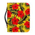 Hawaiian Hibiscus Flowers Pattern Print Leather Bible Cover