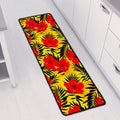 Hawaiian Hibiscus Flowers Pattern Print Long Kitchen Mat