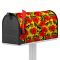 Hawaiian Hibiscus Flowers Pattern Print Mailbox Cover