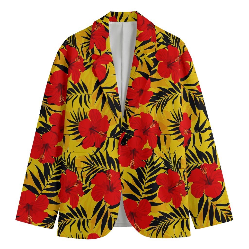 Hawaiian Hibiscus Flowers Pattern Print Men's Blazer