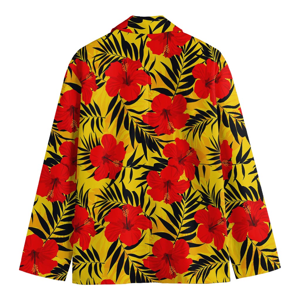 Hawaiian Hibiscus Flowers Pattern Print Men's Blazer