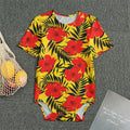 Hawaiian Hibiscus Flowers Pattern Print Men's Bodysuit