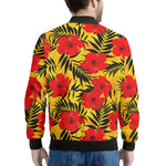 Hawaiian Hibiscus Flowers Pattern Print Men's Bomber Jacket