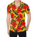 Hawaiian Hibiscus Flowers Pattern Print Men's Shirt