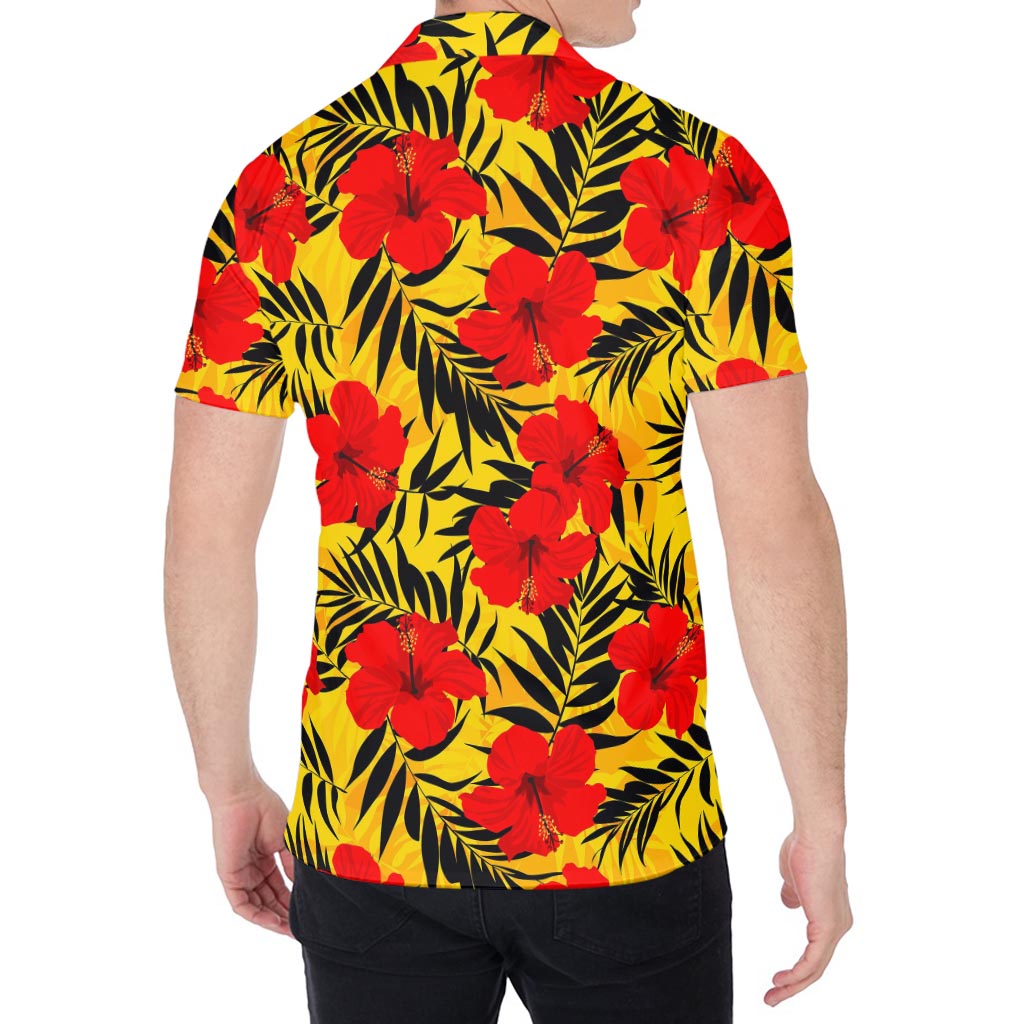 Hawaiian Hibiscus Flowers Pattern Print Men's Shirt