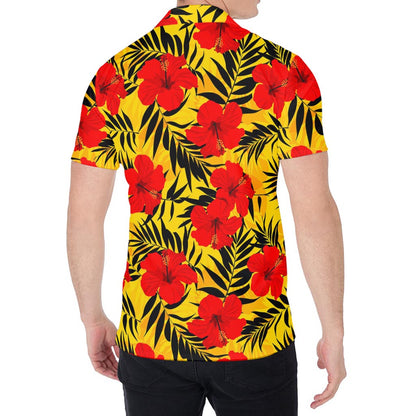 Hawaiian Hibiscus Flowers Pattern Print Men's Shirt