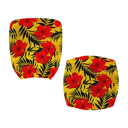 Hawaiian Hibiscus Flowers Pattern Print Office Chair Cover