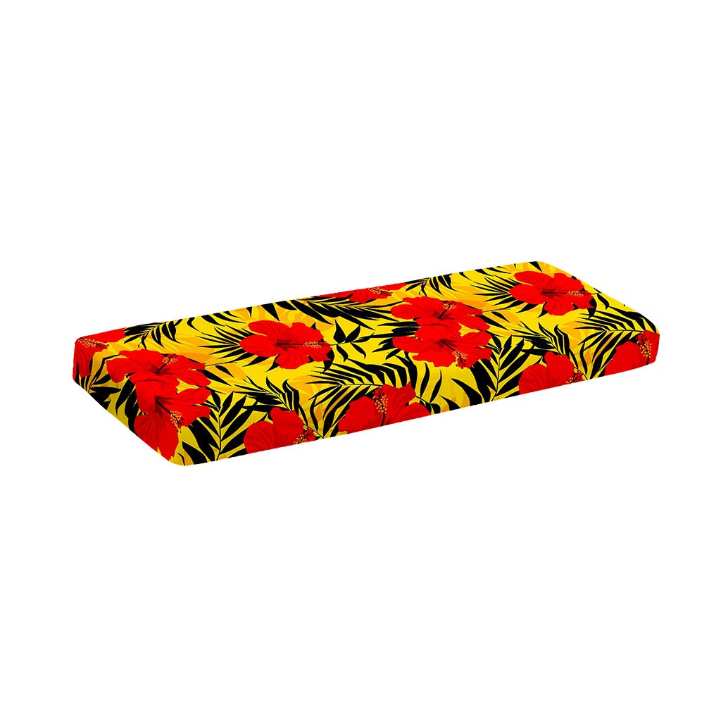 Hawaiian Hibiscus Flowers Pattern Print Piano Keyboard Cover